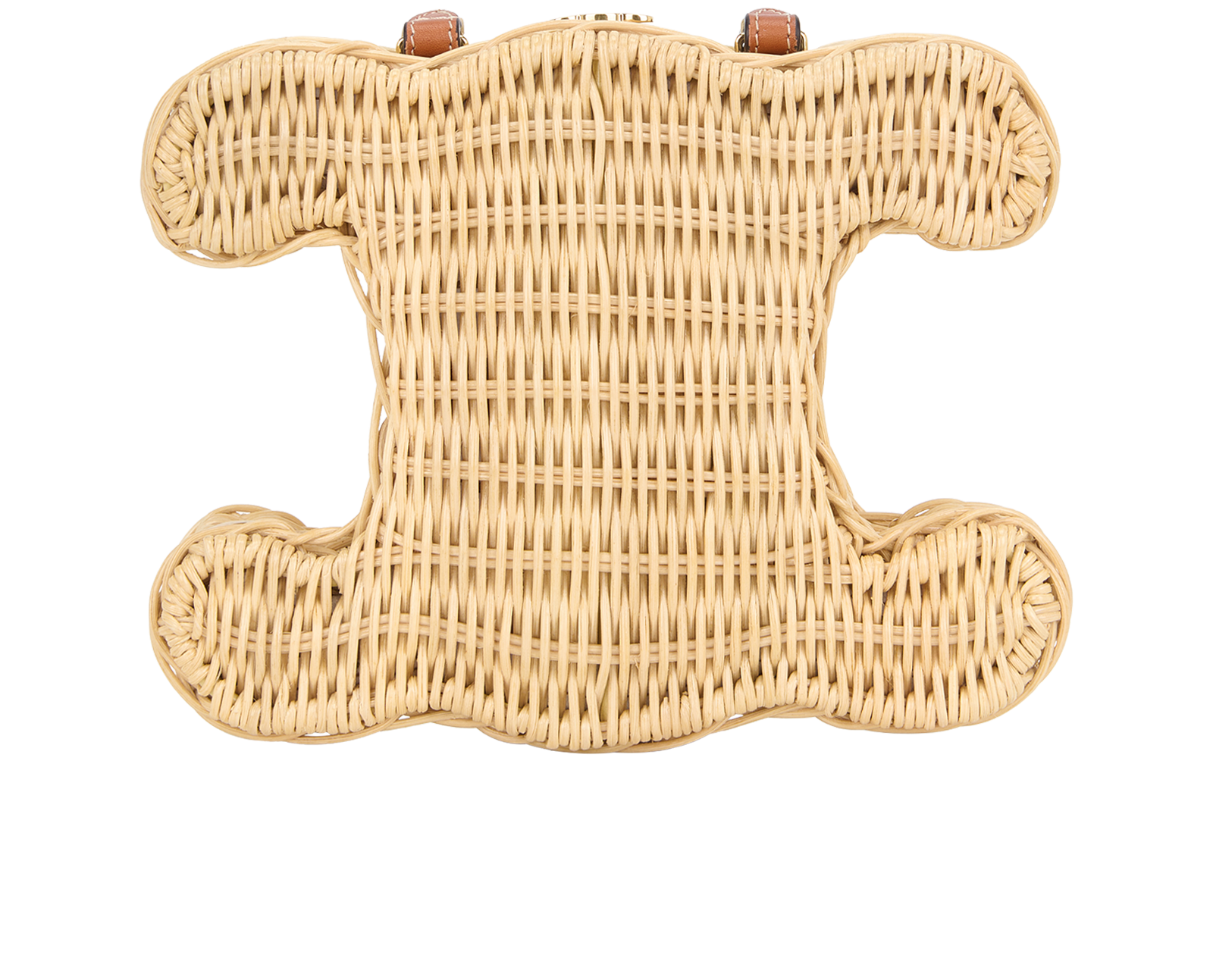 Minaudiere Triomphe, &pound;2,500, Handbags, Beige/Brown, Leather/Wicker, Back view